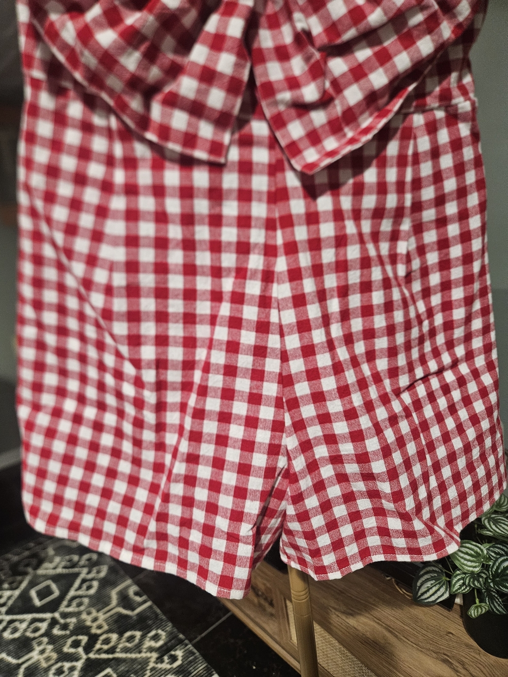 Altar'd State NWT Red Gingham Strapless Bow Romper XS Cottagecore - Picture 15 of 16